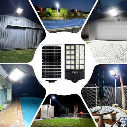 2026 Newest 580LED Super Bright Solar Street Lights for Outdoor, Motion Sensor Solar Lights Zero Electricity Cost, IP65, 5500K Bright Commercial Light for Garden, Lawn, Yard, Patio, Garage, Outside