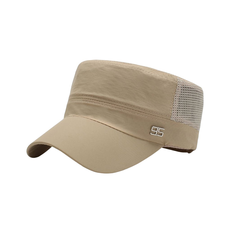 Adjustable Outdoor Baseball Cap Breathable Flat Mesh Hat Sun Hats for Men