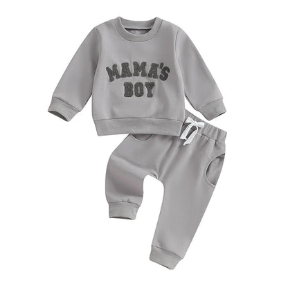 2023-09-20 Lioraitiin 0-3Y Newborn Toddler Baby Boy Fall Winter Outfits Letter Crewneck Sweatshirt Casual Pants Set 2Pcs Clothes