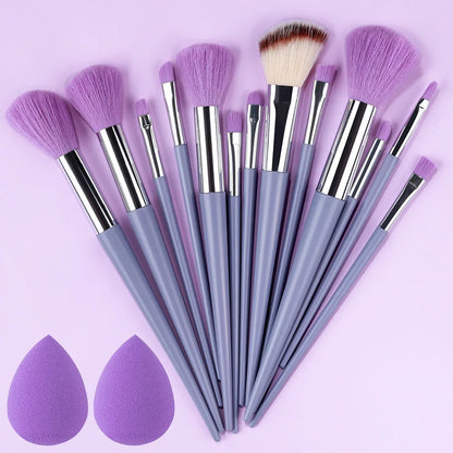 10/14Pcs Makeup Brushes Set EyeShadow Foundation Women Cosmetic Loose Powder Blush Super Soft Blending Make Up Brush Beauty Tool