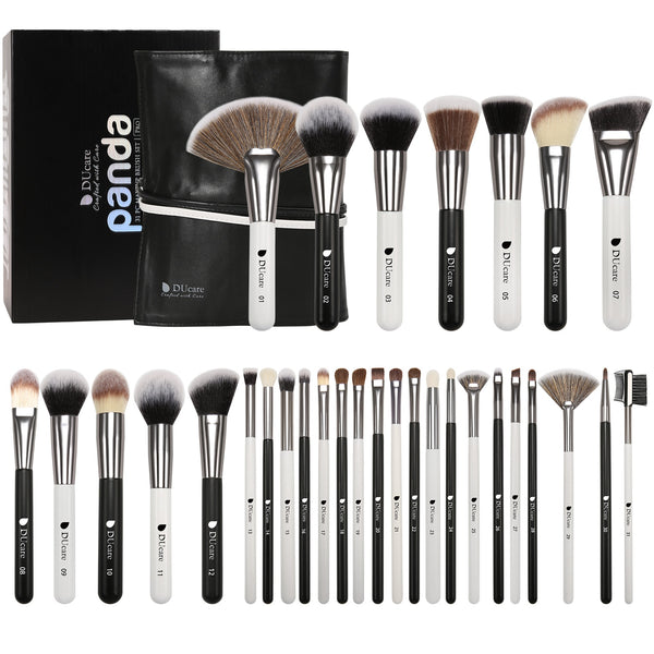 DUcare Black makeup brush Professional Makeup Eyeshadow Foundation Powder Soft Synthetic Hair Makeup Brushes