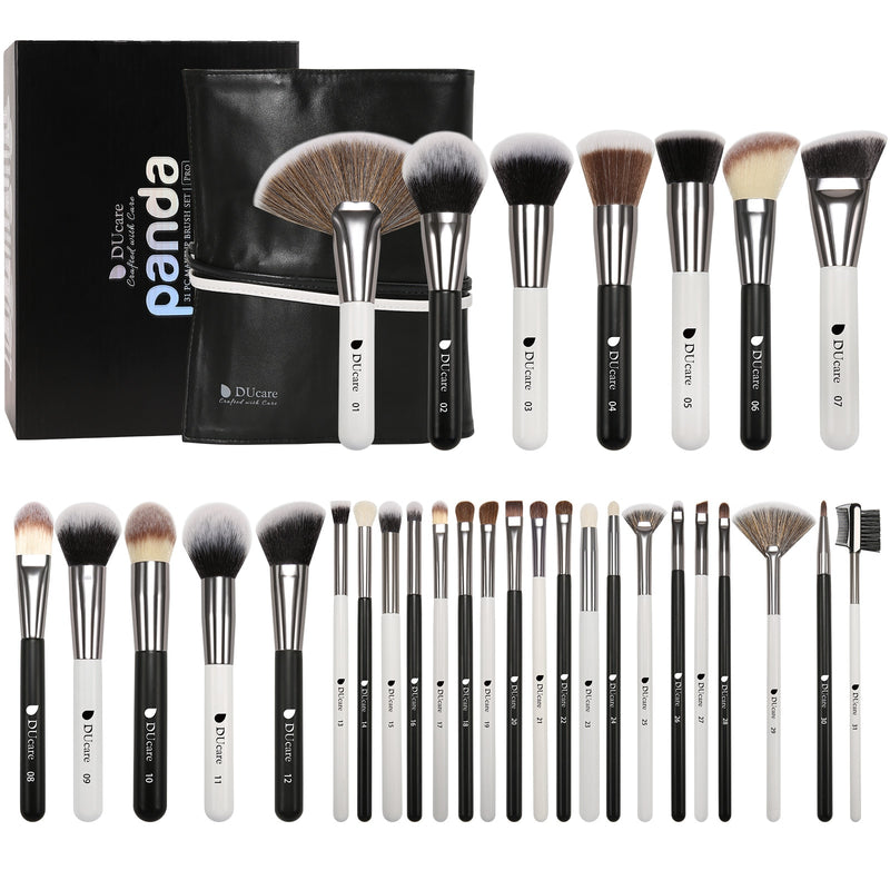 DUcare Professional Makeup Brushes 8-27Pcs Makeup Brush Full Set Foundation Eyeshadow Powder Synthetic Goat Hair Cosmetics Brush