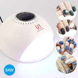 84W Smart UV LED Nail Dryer Lamp 5S Fast Drying 42PCS LEDs Nails Gel Polish Curing Lamp Manicure Machine with Timmer Display