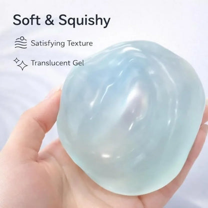 Coconut Oil Squishy, Coconut Oil Stress Ball – Super Soft, Handmade Slow Rising Fidget Squeeze Toy for Stress Relief, Squeeze the Stress Away, Easy to Clean, Portable, Ideal for Office Desk Home Travel,Christmas Gift