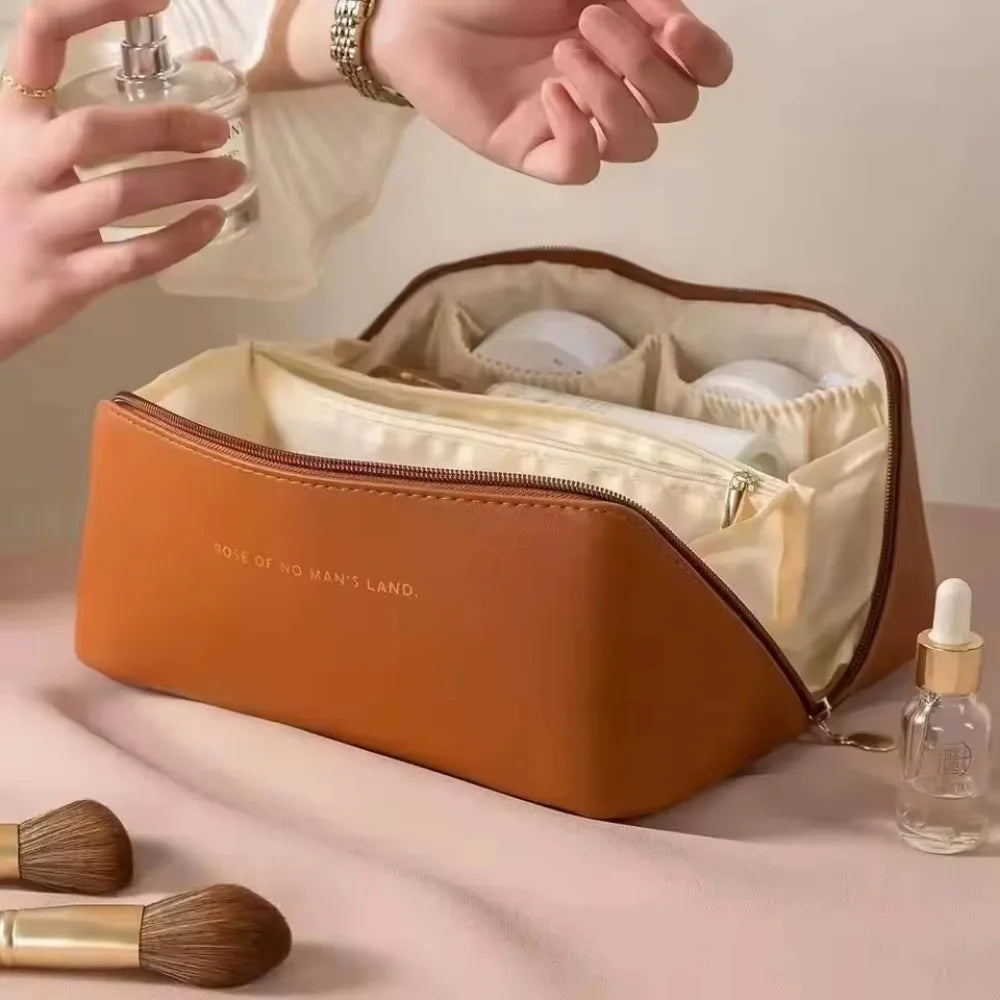 Portable Travel Cosmetics Storage Bag Large-Capacity Makeup Bag Waterproof Beauty And Skincare Beauty Pillow Toiletries Handbag