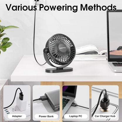 Desktop Wall Mounted Mini Electric Fan Mute 3 Speed Adjustment Portable USB Fan For Home Desk Office
