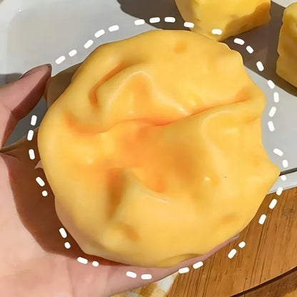 1pcs Giant Cheese Squeeze Toy Extra Large Size Cheese Squishy Fidget Toys Slow Rebound Shapeable Venting Ball for Adults Gifts