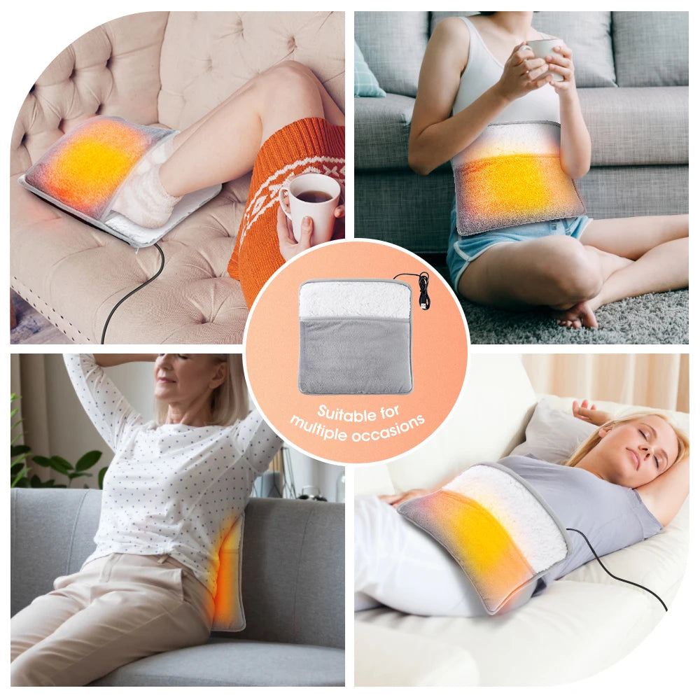 USB Portable Hand Warmer Rechargeable Plush Reusable Electric Foot Heater for Home Winter Hand Feet Abdomen Keep Warm