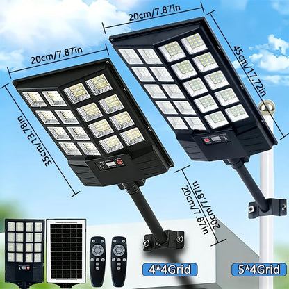 2026 Newest 580LED Super Bright Solar Street Lights for Outdoor, Motion Sensor Solar Lights Zero Electricity Cost, IP65, 5500K Bright Commercial Light for Garden, Lawn, Yard, Patio, Garage, Outside