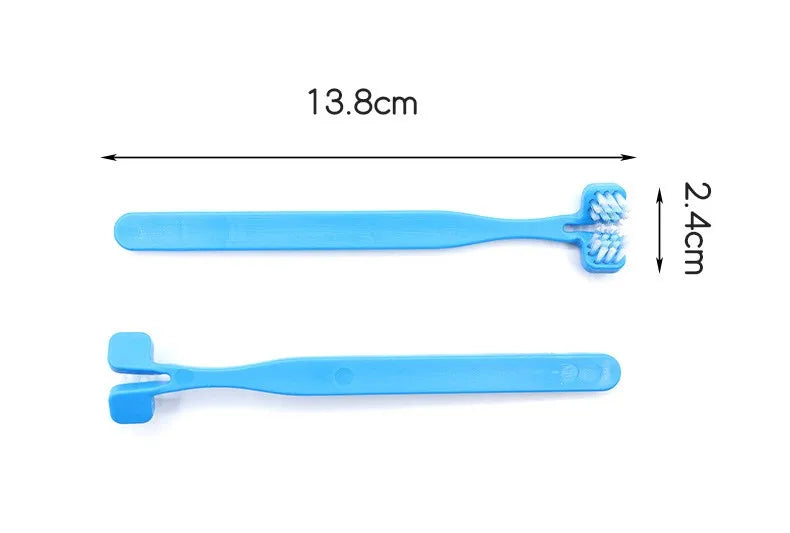 Dog Toothbrush Double Sided Pet Toothbrush Set Oral Care Double Head Toothbrushes 2PCS Set for Dog Teeth Cleaning Pet Products