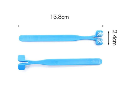 Dog Toothbrush Double Sided Pet Toothbrush Set Oral Care Double Head Toothbrushes 2PCS Set for Dog Teeth Cleaning Pet Products