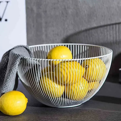 Household Tools Storage Basket Black Table Decor Metal Candy Dish Kitchen Fruit Bowl Food Baskets Iron Vegetable Home Holder