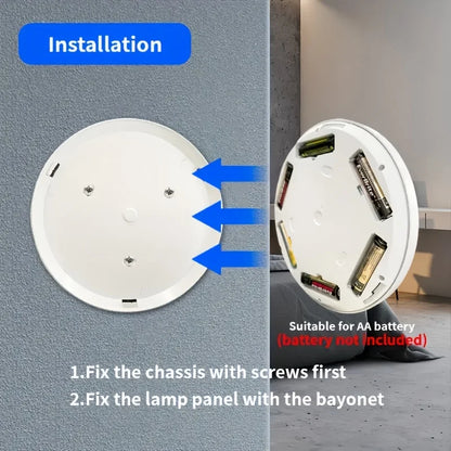 Magnetic PIR Motion Sensor LED Ceiling Light 2.5W 250lm Cool White Indoor Light For Living Room Bedroom Hallway Office Balcony