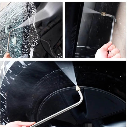 25°/90°/U High Pressure Washer Extension Wand With 1/4 Quick Connector Lance Spear With CurvedHead Rod Cleaning Tool for car