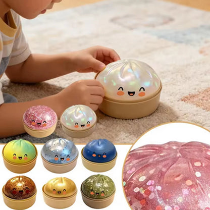 Mystery Blind Box Kawaii Cat Paw Mochi Squishy Toy, Slow Rebound Soft Squeeze Fidget, Cute Simulated Food Stress Relief Gift for Adults Kids, Desk Decor Anxiety Relief