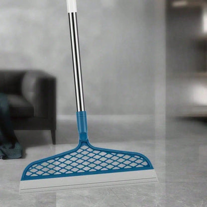 Silicone Broom, Silicone Floor And Carpet Cleaner, Plastic Handle For Stains And Spills, Home Cleaning Tool & Pet Hair Remover,Broom Sweeper.