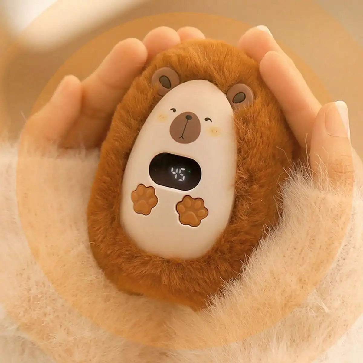 Mini Plush Pet Reusable Hand Warmers Rechargeable Portable Pocket Warmer Fast Heating 3-Gear Adjustable Outdoor Hand Heater For Winter Essentials Accessory Halloween Christmas Gifts Christmas Gifts,Hand Warmers,Gifts For Men,
