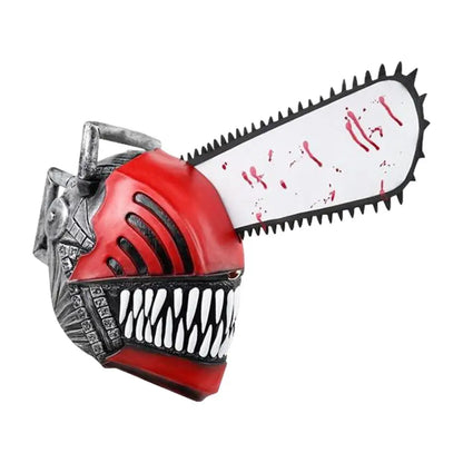 Horror Comics Chainsaw Man Latex Headset April Fool's Day Halloween Role Playing Mask Cosplay terror Headgear Mask Decor props