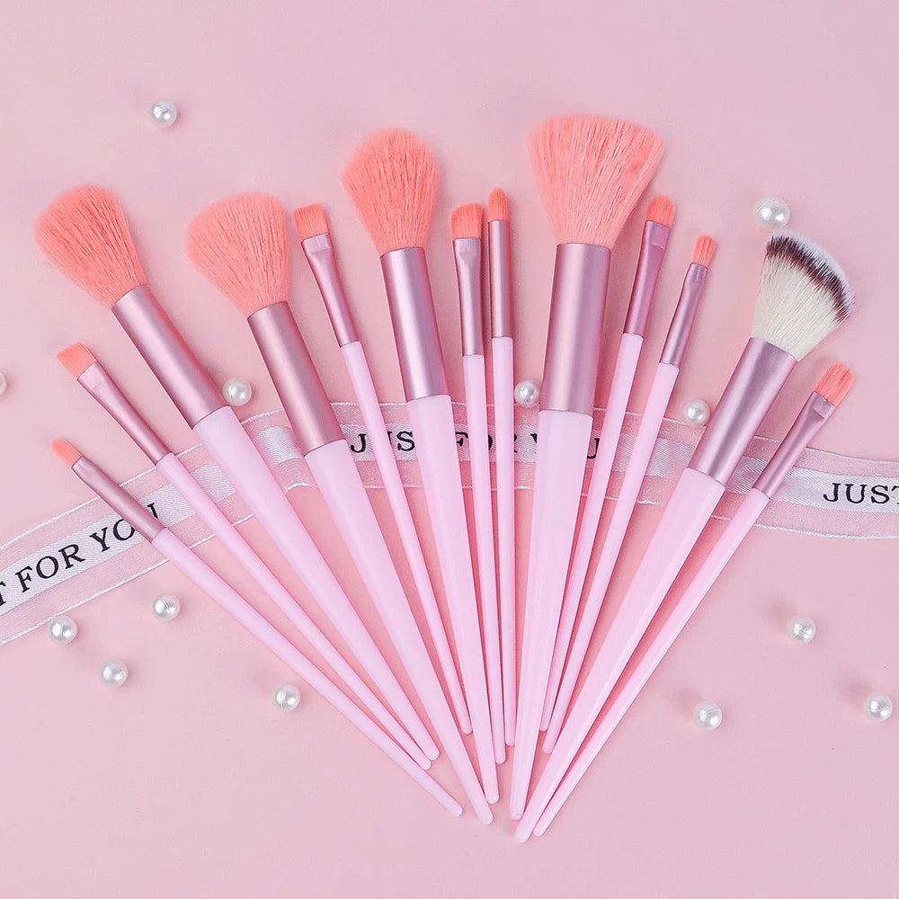 10/14Pcs Makeup Brushes Set EyeShadow Foundation Women Cosmetic Loose Powder Blush Super Soft Blending Make Up Brush Beauty Tool