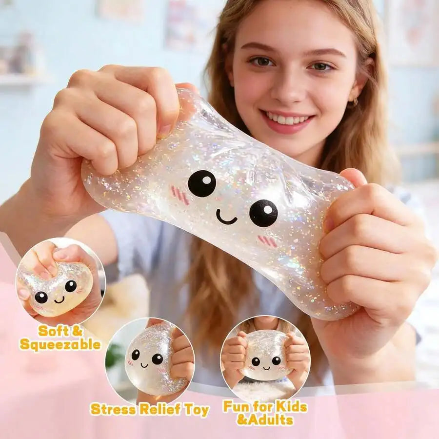 Squeeze Dumpling Stress Relief Ball 2026 New Bun-Shaped Squeeze Ball Multi-Piece Party Gift Pack Pocket Game (Color Random) Dumpling-Shaped Squeeze Toy, Squeeze Dough Stress Relief Toy