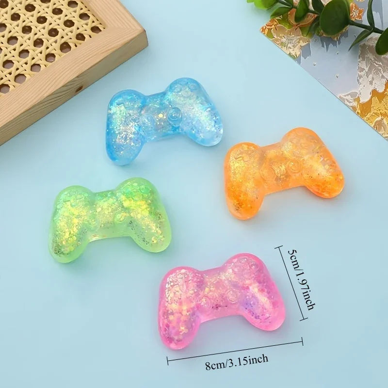 Slow Rising Squishy Toy Game Shape with Sequins Anti Stress Fidget Sensory Pinch Gift for Adults Kids