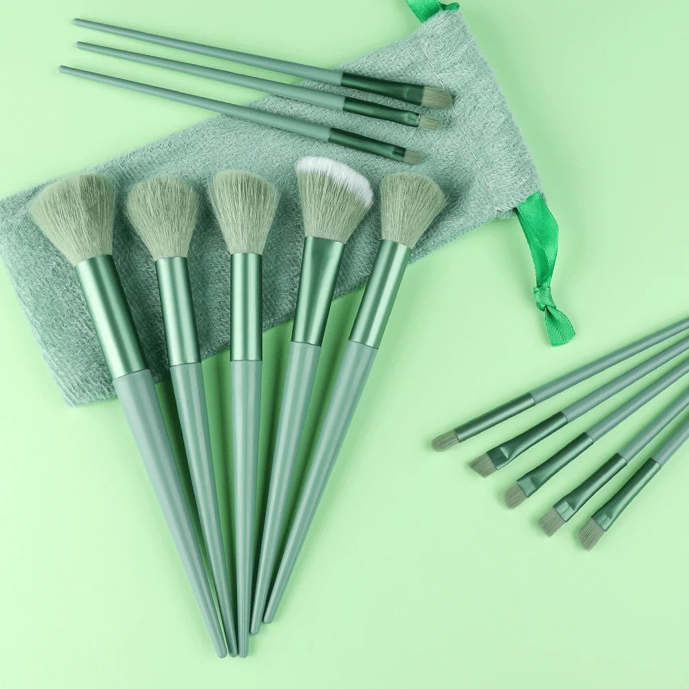 10/14Pcs Makeup Brushes Set EyeShadow Foundation Women Cosmetic Loose Powder Blush Super Soft Blending Make Up Brush Beauty Tool