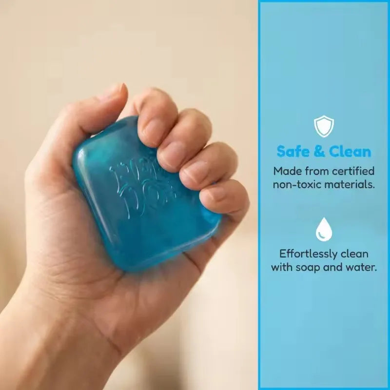 Ice Cube Squishy Fidget Toy, Soft Resilient Stress Relief Squeeze Cube Toy, Automatic Rebound Sensory Anxiety Relief Toy, Non-Toxic Portable Desk Fidget Nee Doh Cube for Kids Adults Classroom Office Relax Gift Random Multicol