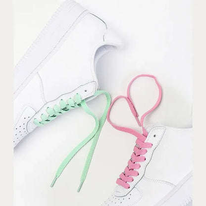 1pair Flat Shoelaces Classic Shoe Laces Fit Fashion Solid Sports Shoelace Casual Unisex Shoe Strings Shoe Accessories