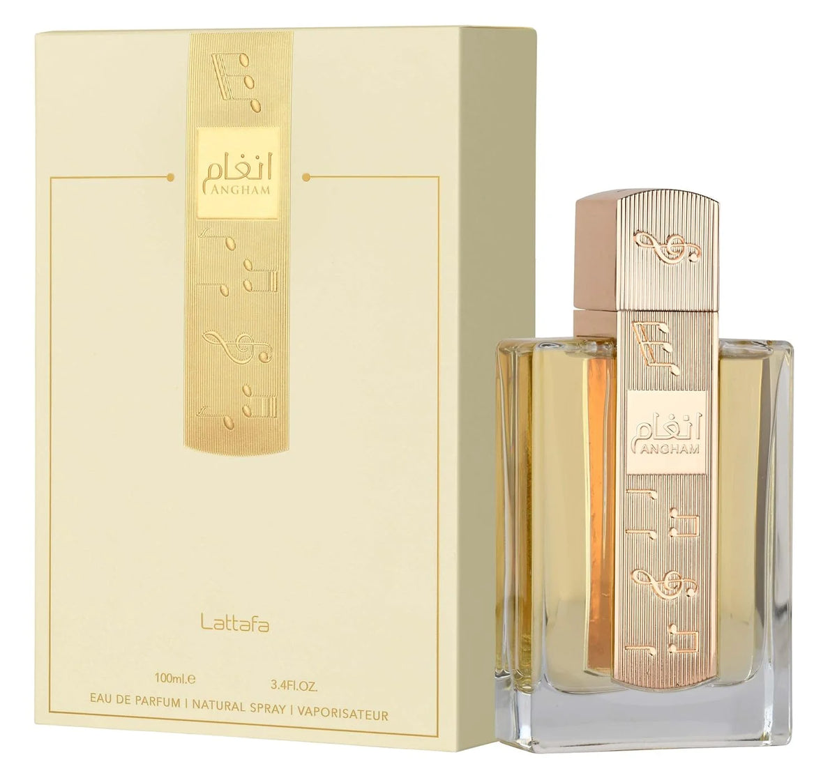 Lattafa Angham - Citrus, Lavender, Musk, Amber, Vanilla - Eau De Parfum Long-Lasting Fragrance for Unisex, 3.40 Ounce / 100 ml Lavender Is a Soft Herb with a Long-Lasting Fragrance and an Elegant Mature Temperament, Suitable
