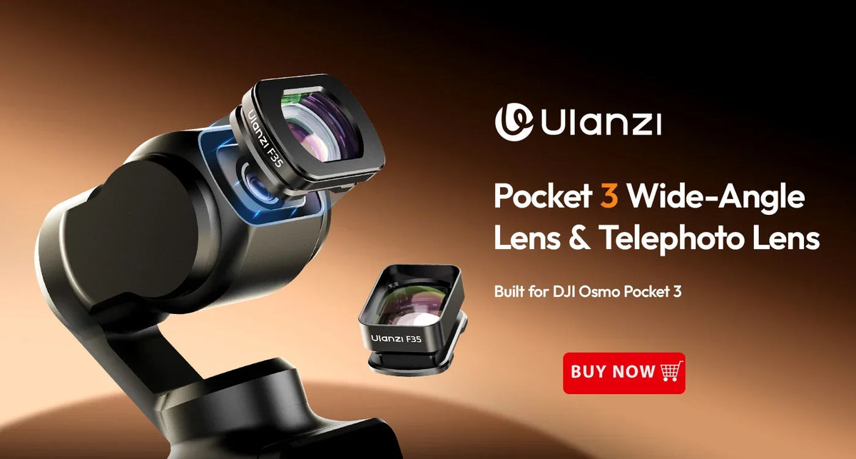 Ulanzi LM001 for DJI Osmo Pocket 3 4 Video Light Magnetic Mini Led Light Waterproof Vlogging Tiktok Live 500mah Rechargeable