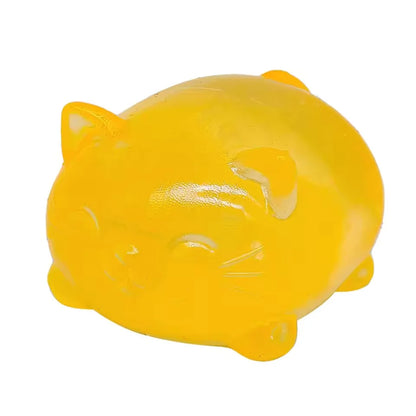 Gummy Kitty & Sugar Ball Designs, Anxiety Relief & Focus Toy, Maltose Filled Squeeze Cat Toys for Sensory Play, Sensory Fidget Toys for Adults, Kids, Christmas Gift, Slow Rising Squishy Stress Ball
