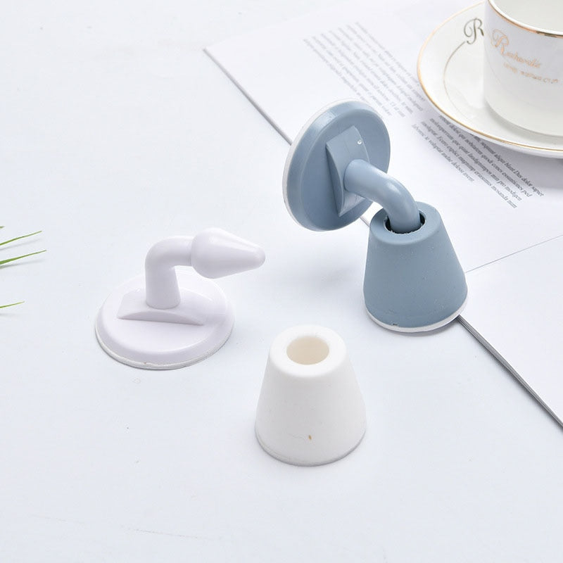 Mute Non-punch Silicone Door Stopper Touch Toilet Wall Absorption Door Plug Anti-bump Door Holder Gear Gate Resistance Door Stop