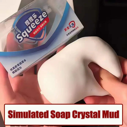 Soap Ball Squishy Soap Stress Ball Fidget Toy Crunchy Squeeze Ball Round Blocks Filled ASMR Anti Stress Toys for Kids & Adults