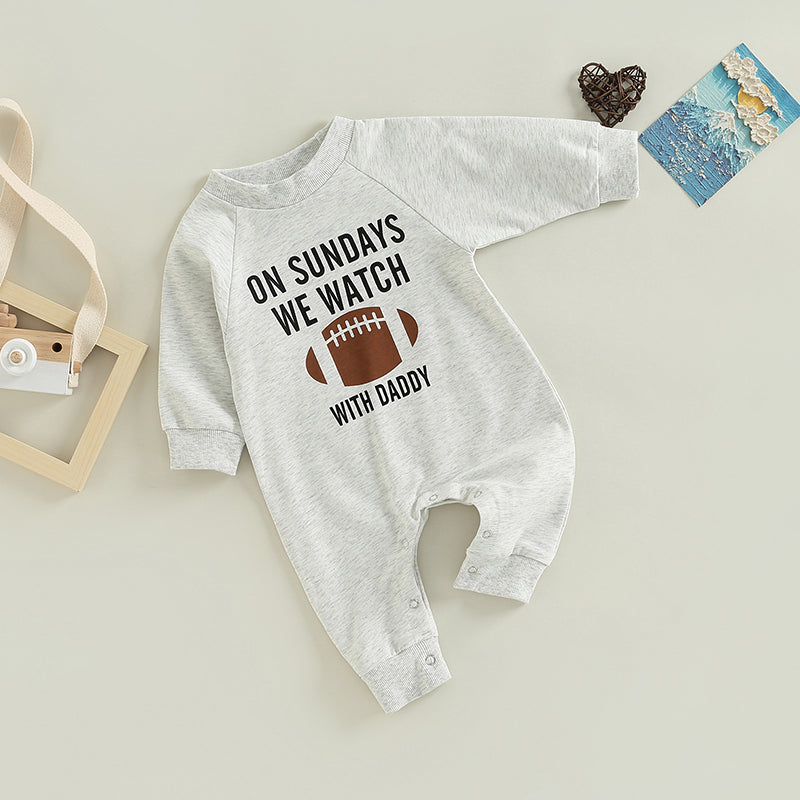 Citgeett Autumn Infant Baby Girls Boys Spring Jumpsuit Cartoon Letter Print Long Sleeve Full Length Romper Fall Clothes