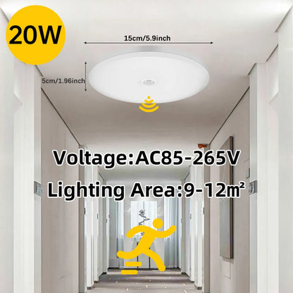 LED Lamp with Motion Sensor Ceiling Lights PIR Night Light Sensor Wall Lamps 110V 220V 18W 15/20/30/40W for Home Stairs Hallway
