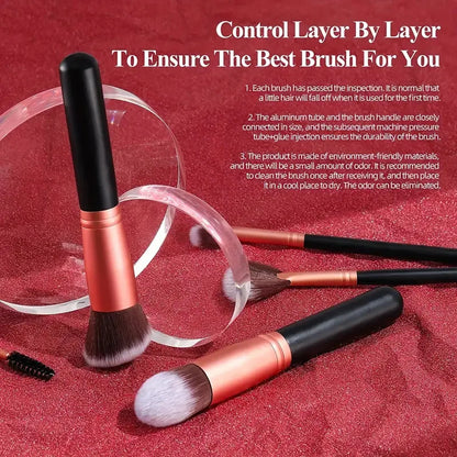 Professiona 14PCS Makeup Brushes Set  Soft Fluffy Foundation Blush Powder Eyeshadow Kabuki Blending Female Cosmetics Beauty Tool