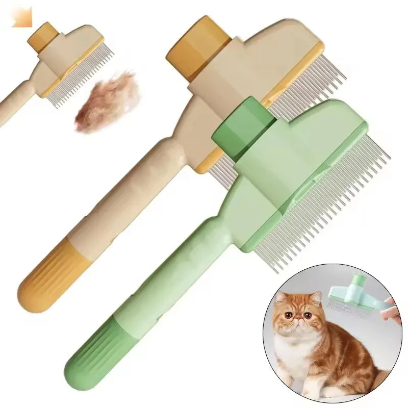 Dog Grooming Comb Cat /Dog Hair Remover Brush Long Hair Pet Self Cleaning Row Pet Removes Hairs Cleaning Bath Brush Dog Supplies