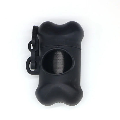 Portable Bone Shaped Dog Waste Bag Holder With  Disposable Pet Garbage Bags For Outdoor Walking Supply