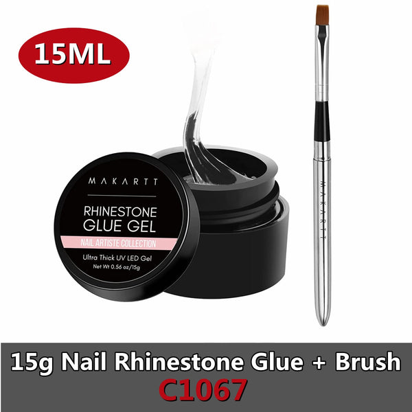 Makartt Nail  Rhinestone Glue Gel, Super Sticky Adhesive Resin Gems Glue, Crystals Gel Glue for Nails , Stones Nail Glue