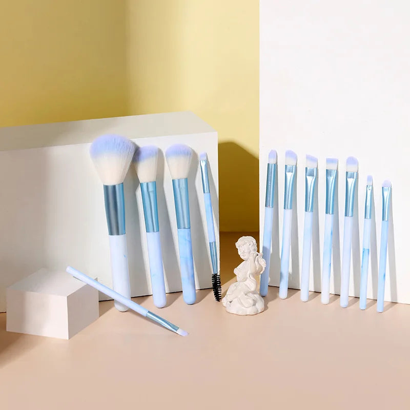10/14Pcs Makeup Brushes Set EyeShadow Foundation Women Cosmetic Loose Powder Blush Super Soft Blending Make Up Brush Beauty Tool