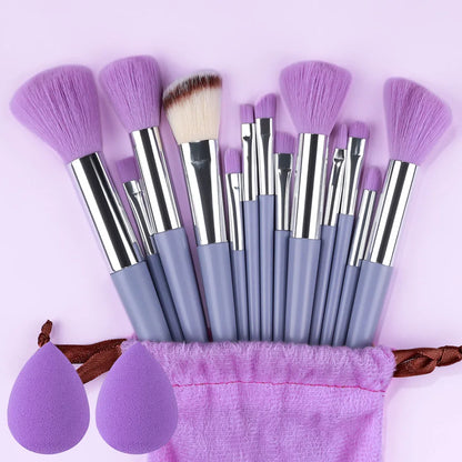 10/14Pcs Makeup Brushes Set EyeShadow Foundation Women Cosmetic Loose Powder Blush Super Soft Blending Make Up Brush Beauty Tool