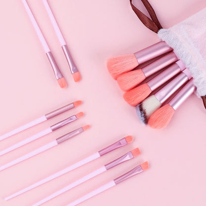 10/14Pcs Makeup Brushes Set EyeShadow Foundation Women Cosmetic Loose Powder Blush Super Soft Blending Make Up Brush Beauty Tool