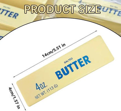 4oz Butter Squishy Toy - Salted Butter Design Stress Relief Fidget for Adults, Realistic Sensory Squishies for Desk Decor & Anxiety Relief, Funny Food-Themed Office Gift, 1PC