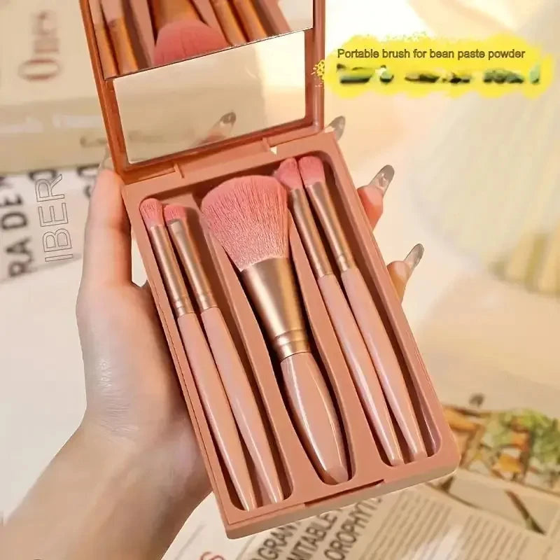 Mini Makeup Brushes Set Mirror Soft Fluffy for Cosmetics Foundation Powder Eyeshadow Kabuki Blending Makeup Brush Beauty Tool