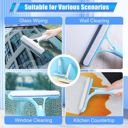 3-in-1 Multifunctional Glass Wiper with Spray Bottle to Clean the Floor and Scrub Household Car Cleaning Tools