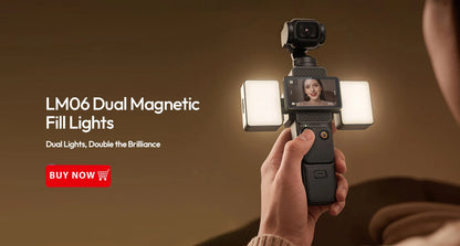 Ulanzi LM001 for DJI Osmo Pocket 3 4 Video Light Magnetic Mini Led Light Waterproof Vlogging Tiktok Live 500mah Rechargeable