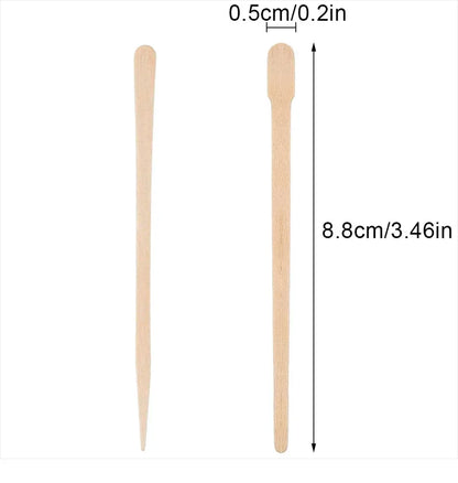100PCS Woman Wooden Hair Removal Stick Disposable Depilation Spatula Wax Sticks Wood Face Eyebrows Waxing Spatula Beauty Tool