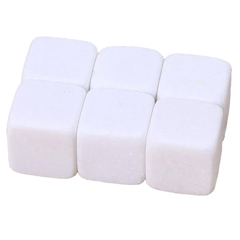 6Pcs Marble Cubes Whiskey Drinks Chilling Ice Stone Bar Cocktail Accessories  Wedding cooling drinks Ice Bags