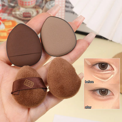 6pcs Dual-Use Cosmetics Puff Set Chocolate Cookie Soft Powder Puff Dry and Wet Foundation Air Cushion Makeup Sponge Beauty Tool