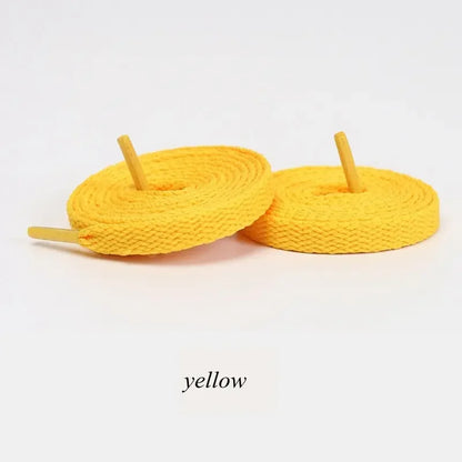1pair Flat Shoelaces Classic Shoe Laces Fit Fashion Solid Sports Shoelace Casual Unisex Shoe Strings Shoe Accessories
